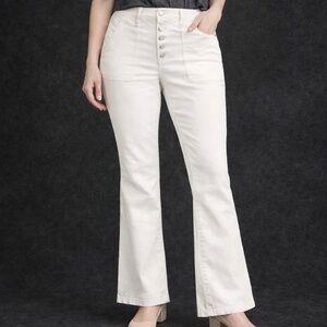 Torrid Cream Flare Jeans with Button-Fly